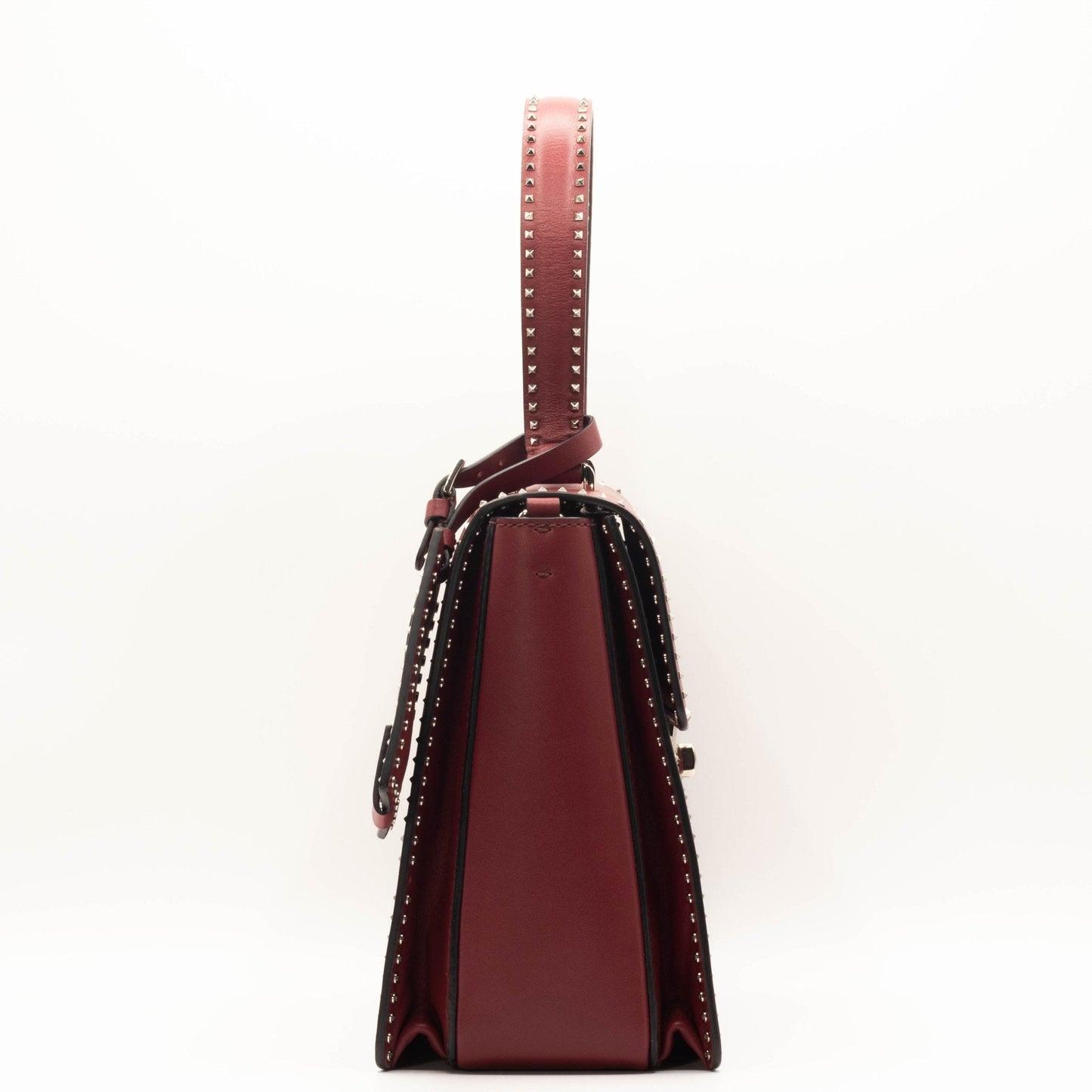 Second hand Valentino Garavani Red Leather Studs Shoulder Bag - Tabita Bags