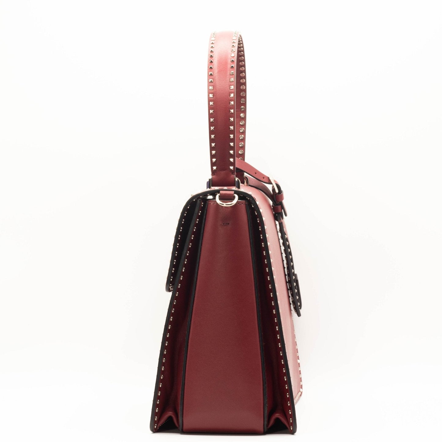 Second hand Valentino Garavani Red Leather Studs Shoulder Bag - Tabita Bags