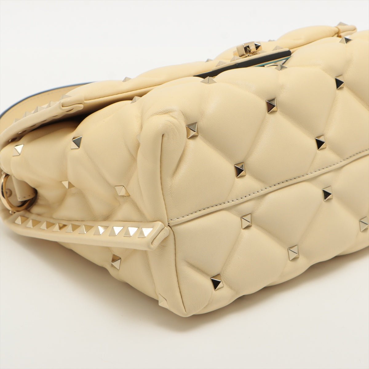 Second hand Valentino Garavani Rockstud Beige Leather 2-way - Tabita Bags