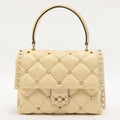 Second hand Valentino Garavani Rockstud Beige Leather 2-way - Tabita Bags