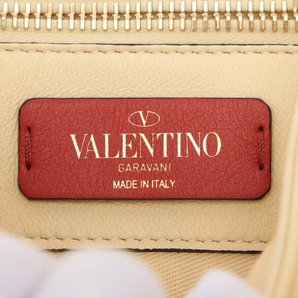 Second hand Valentino Garavani Rockstud Beige Leather 2-way - Tabita Bags