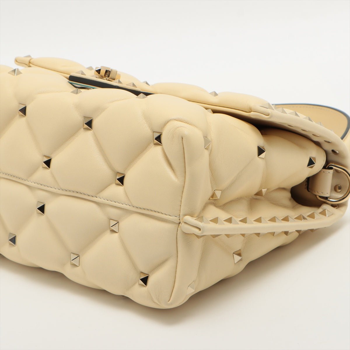Second hand Valentino Garavani Rockstud Beige Leather 2-way - Tabita Bags