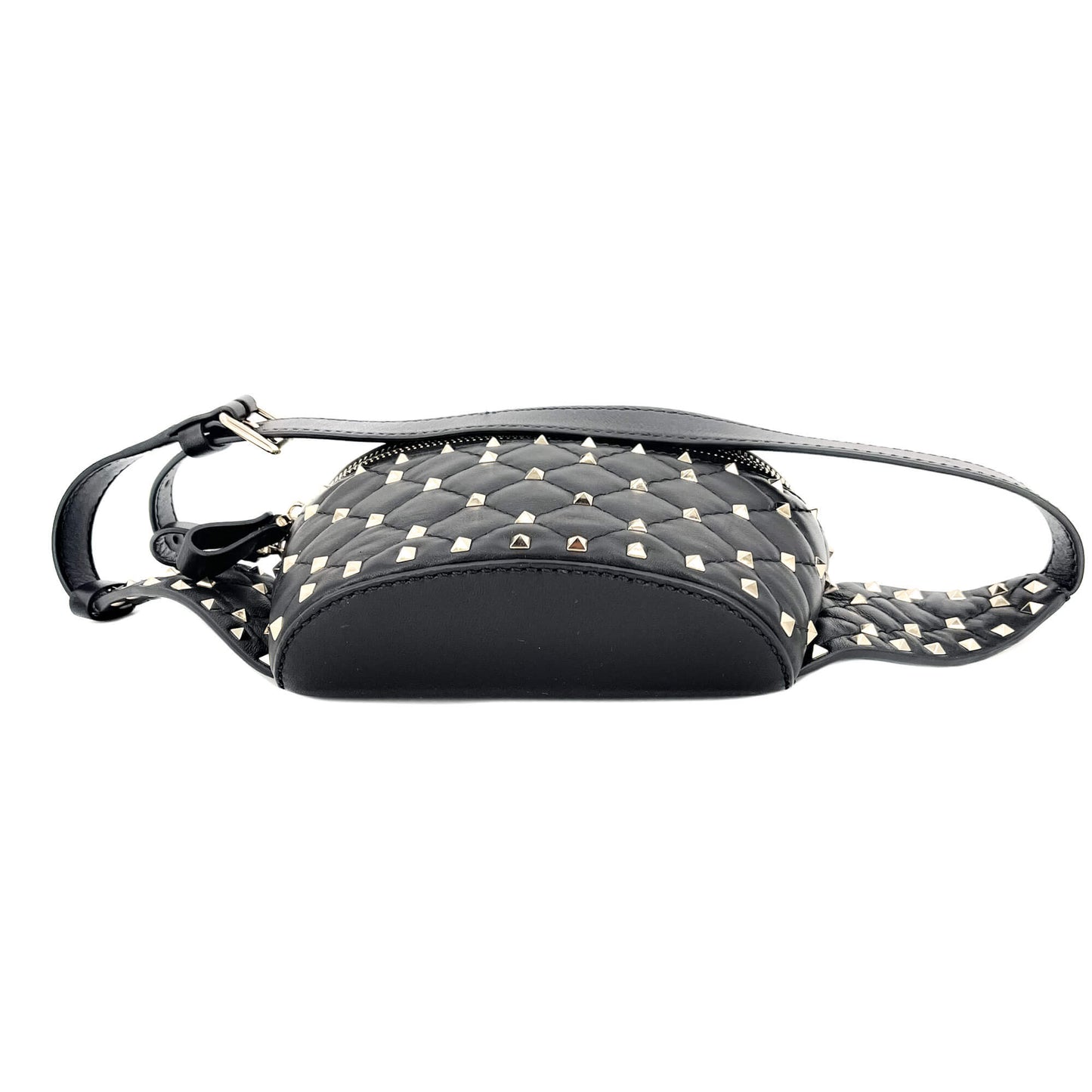 Second hand Valentino Garavani Rockstud Leather Black Beltbag - Tabita Bags