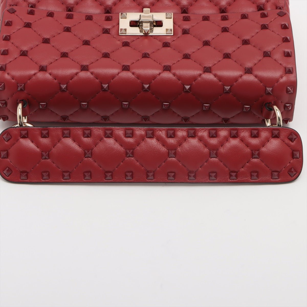 Second hand Valentino Garavani Rockstud Medium Spike nappa leather 2way Red - Tabita Bags