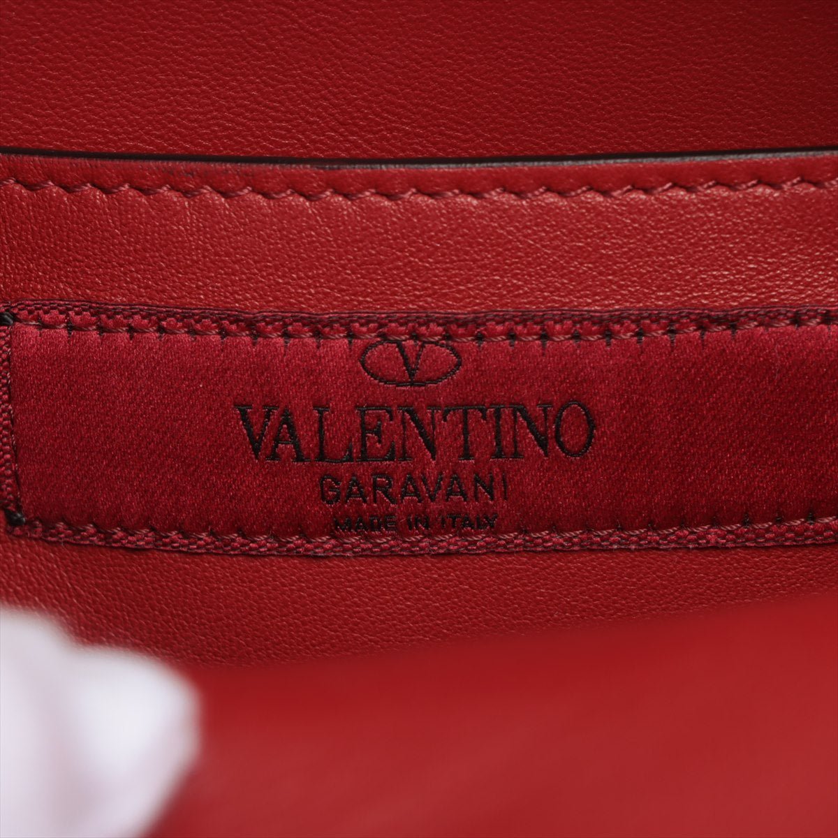 Second hand Valentino Garavani Rockstud Mini Backpack in Red Patent Leather - Tabita Bags