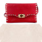 Second hand Valentino Garavani Rockstud Small in Red Grained Leather - Tabita Bags