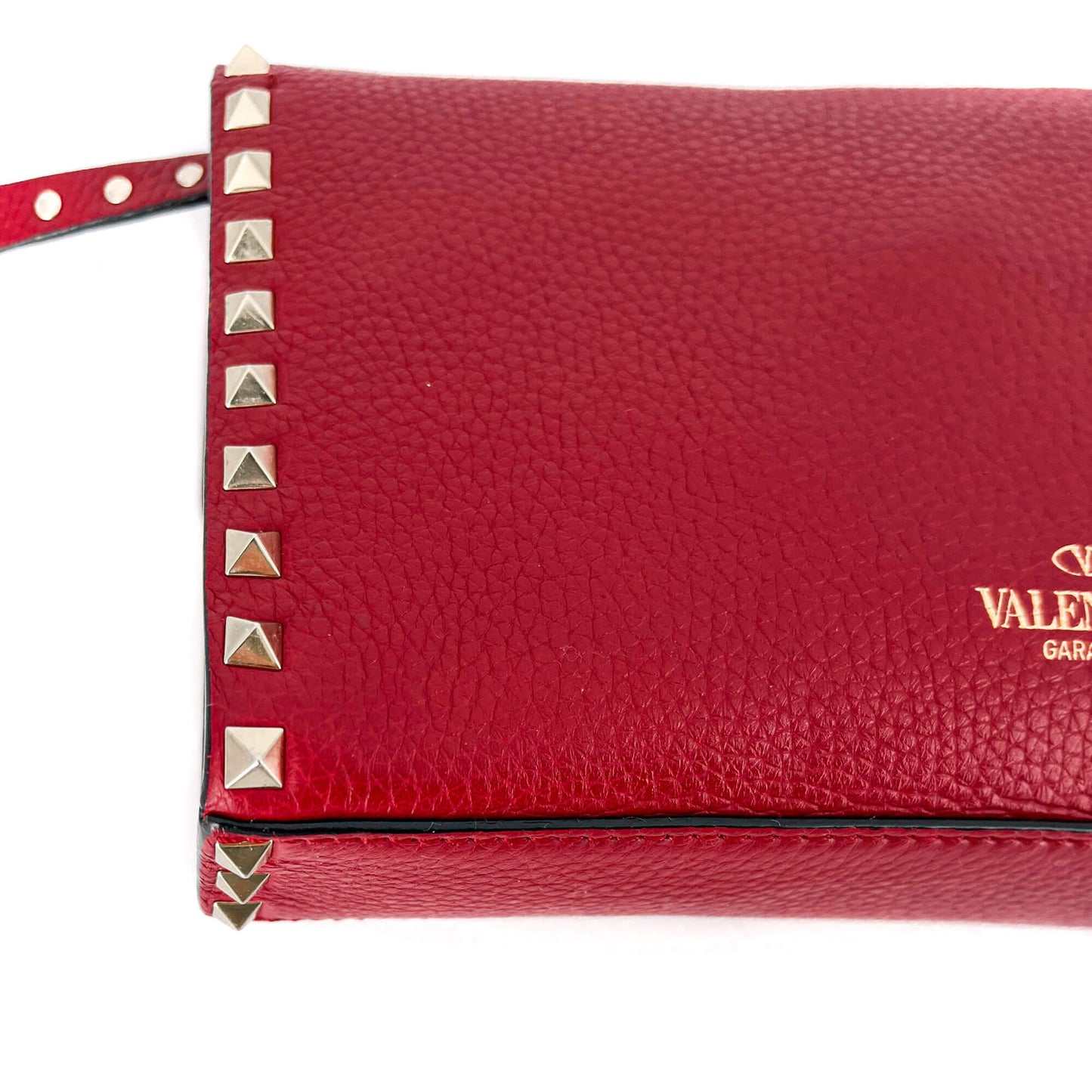 Second hand Valentino Garavani Rockstud Small in Red Grained Leather - Tabita Bags