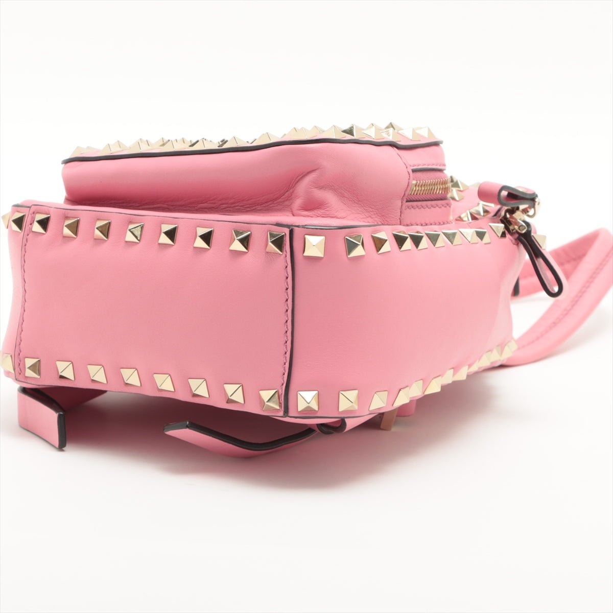 Second hand Valentino Garavani Rockstuds Leather Pink Backpack - Tabita Bags