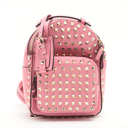 Second hand Valentino Garavani Rockstuds Leather Pink Backpack - Tabita Bags