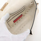 Second hand Valentino Garavani Rockstuds Leather Saddle Bag Beige - Tabita Bags