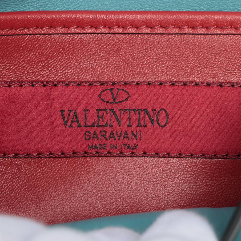 Second hand Valentino Garavani Small Rockstud Spike Nappa Leather 2way Shoulder Bag Blue - Tabita Bags