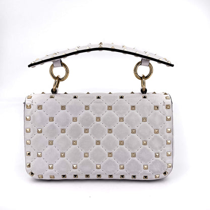 Second hand Valentino Garavani Small Rockstud Spike Nappa Leather 2way White - Tabita Bags