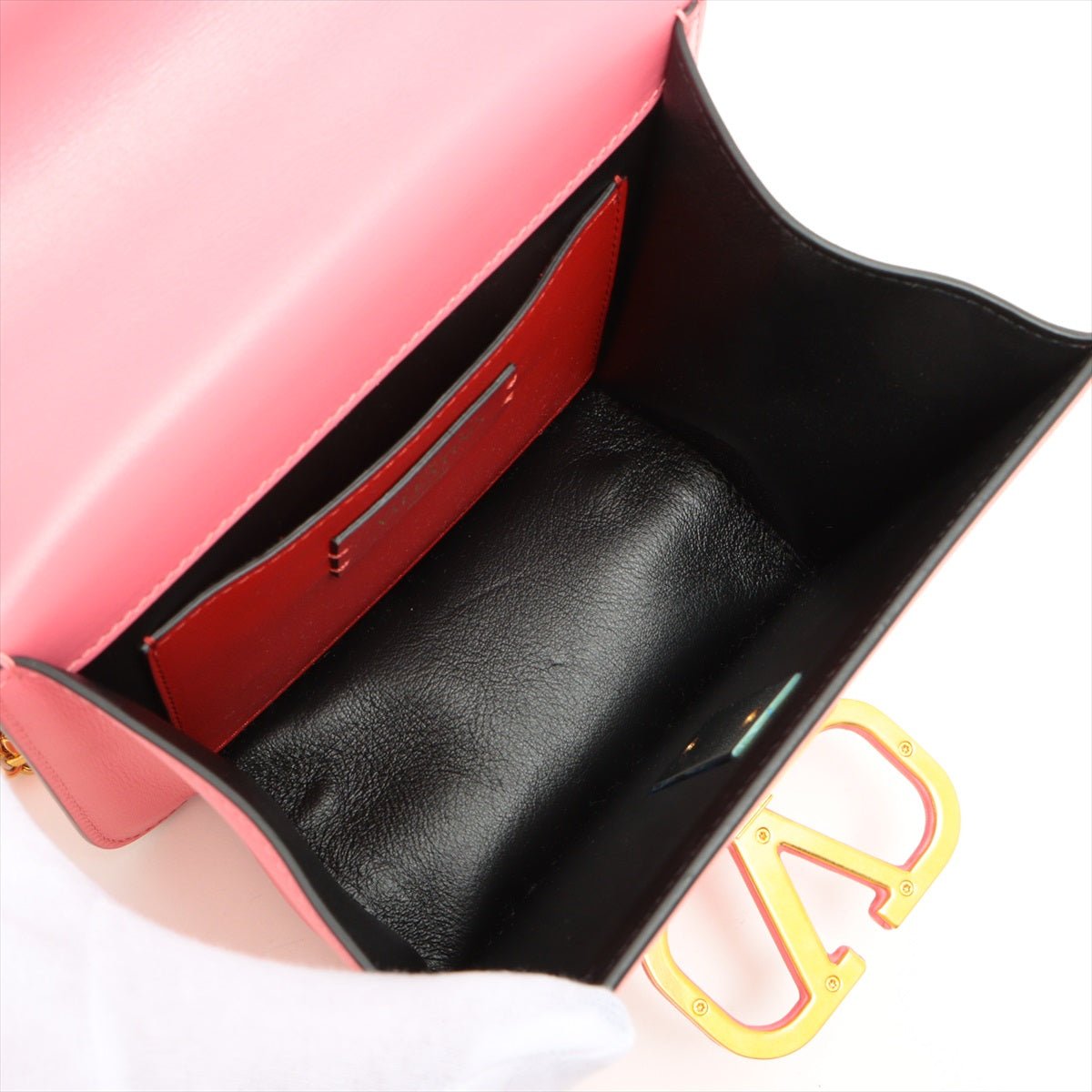 Valentino Garavani Mini Vsling Grainy Calfskin Handbag - Pink