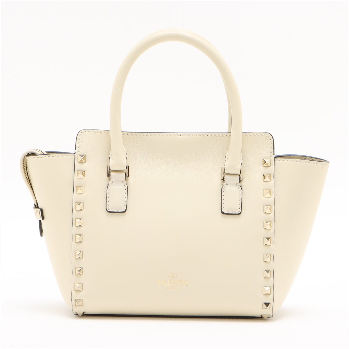 Second hand Valentino Garavani Valentino Garavani Rockstud Leather 2way White - Tabita Bags