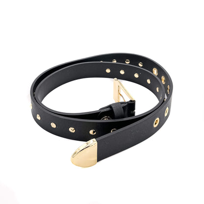 Second hand Versace Jeans Couture Studs Leather Black Belt - Tabita Bags