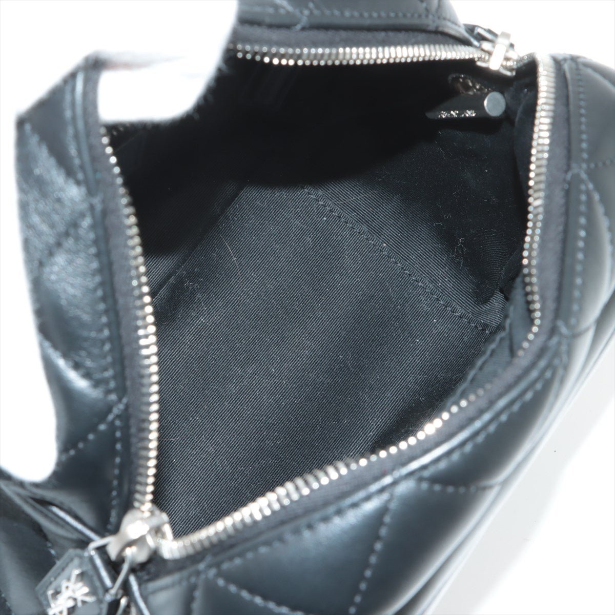 Second hand Yves Saint Laurent Chain Leather Black Bowler Bag - Tabita Bags