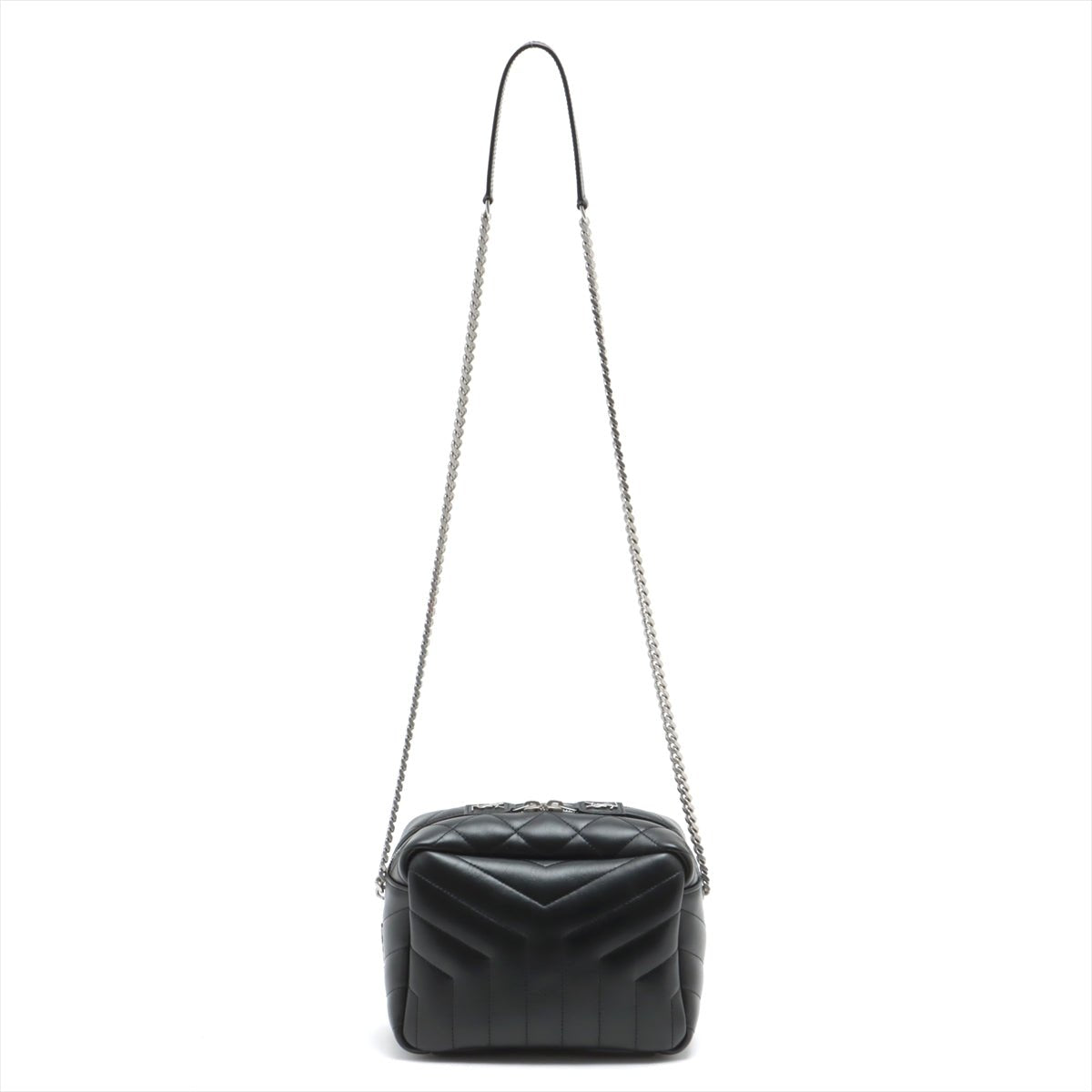 Second hand Yves Saint Laurent Chain Leather Black Bowler Bag - Tabita Bags