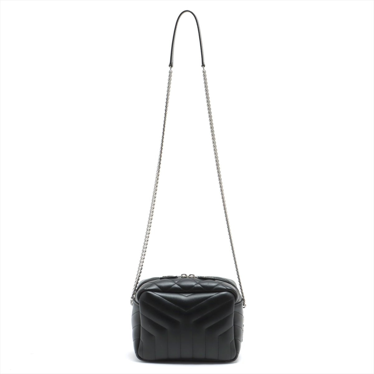 Second hand Yves Saint Laurent Chain Leather Black Bowler Bag - Tabita Bags