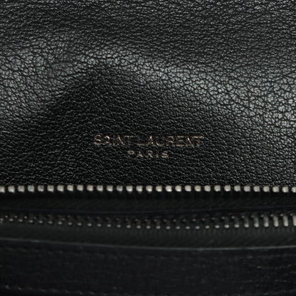 Second hand Yves Saint Laurent College Small Quilted "Y" Leather Black Bag - Tabita Bags