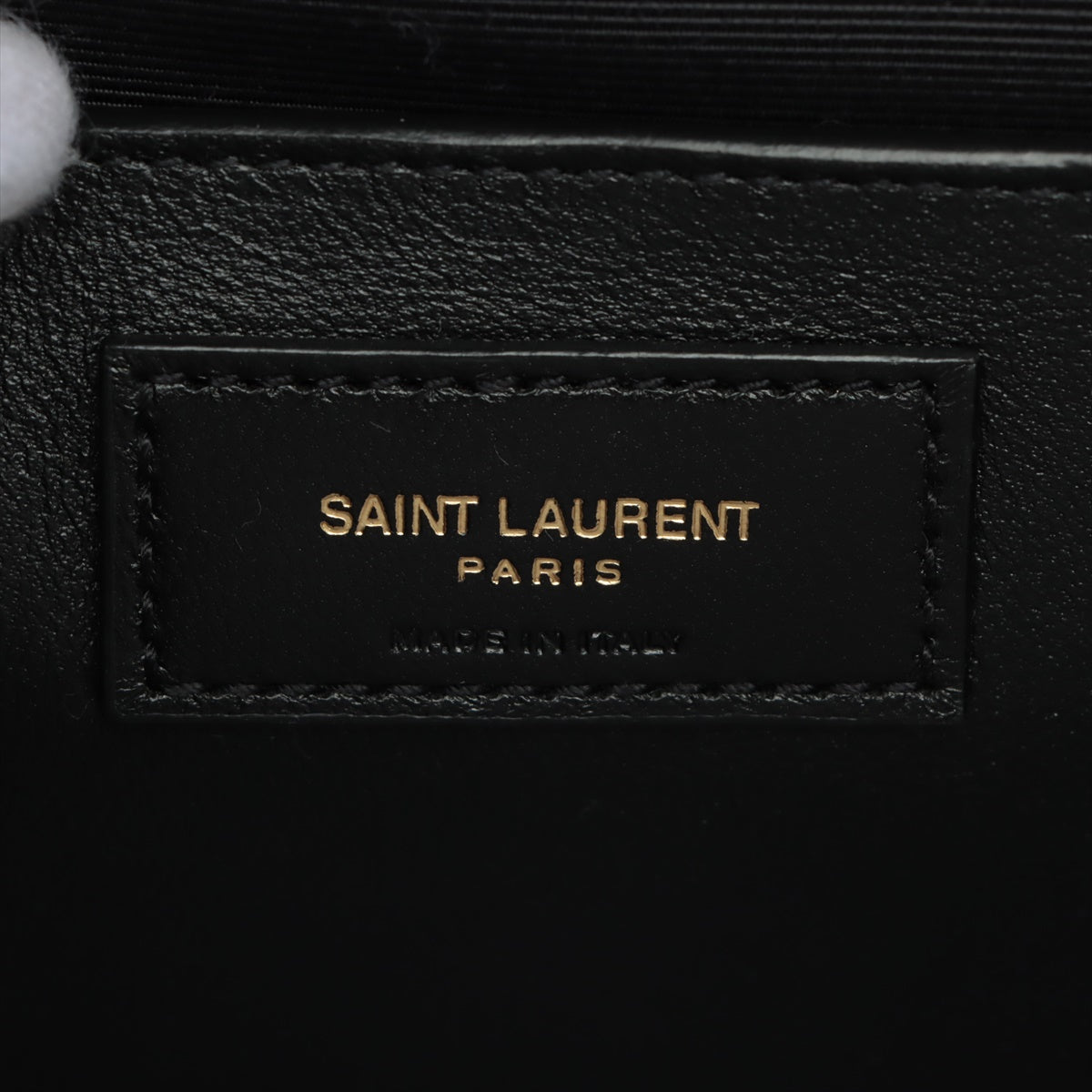 Second hand Yves Saint Laurent Envelope Medium Quilted Embossed Leather Black - Tabita Bags