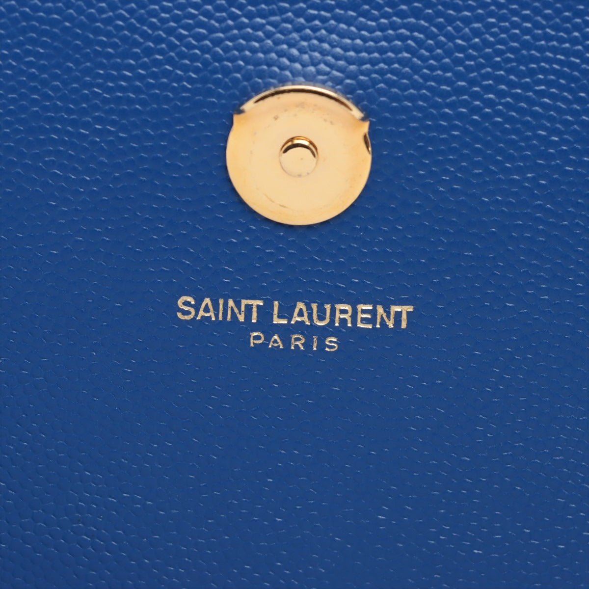 Second hand Yves Saint Laurent Kate Medium Grain de Poudre Leather Blue 2-Way Flap Bag - Tabita Bags