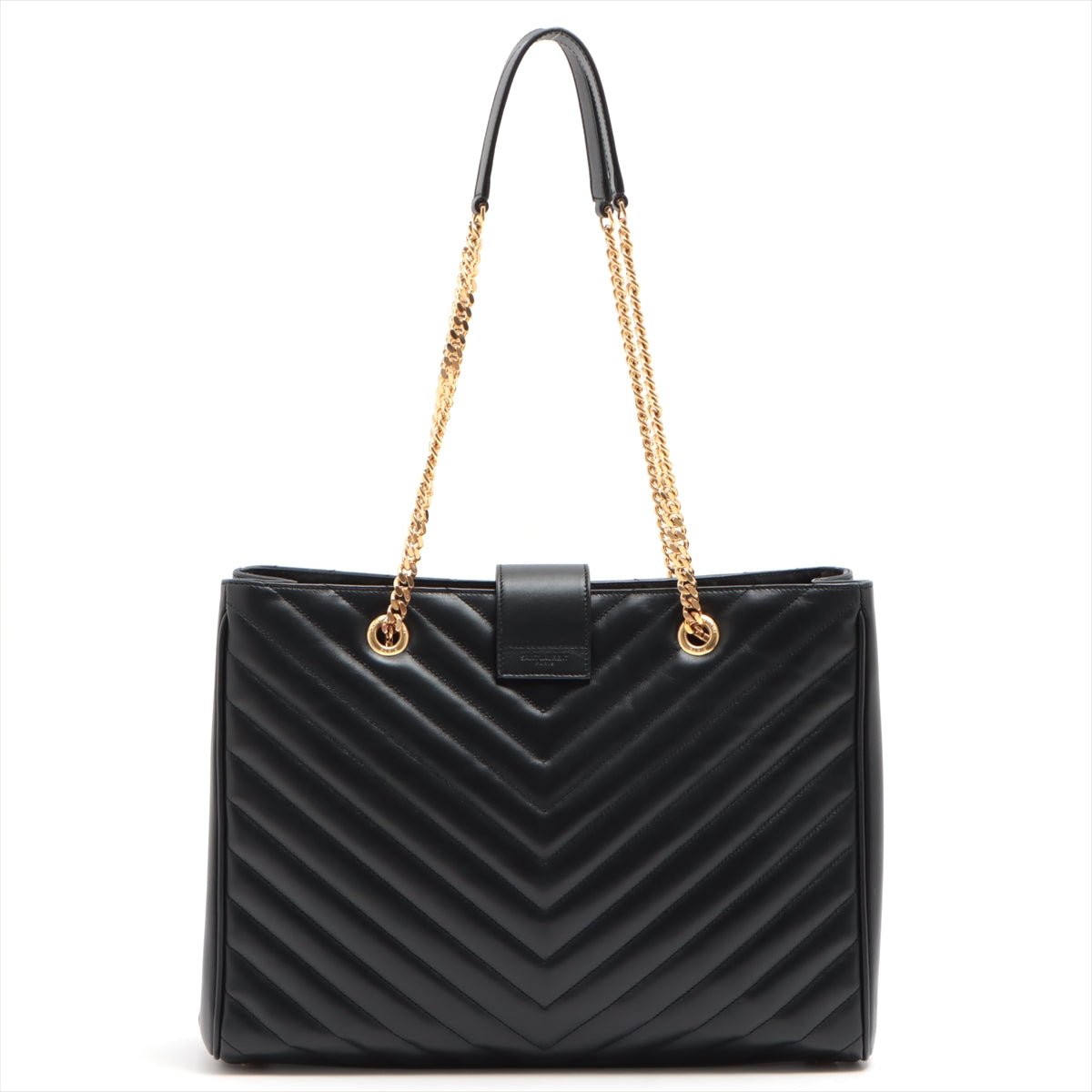 Second hand Yves Saint Laurent Loulou Large Black Leather Tote - Tabita Bags