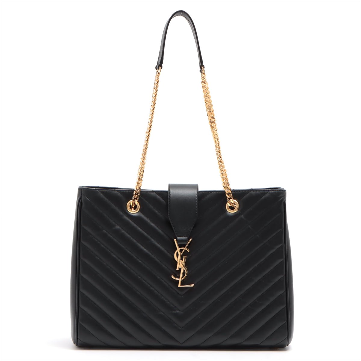 Second hand Yves Saint Laurent Loulou Large Black Leather Tote - Tabita Bags