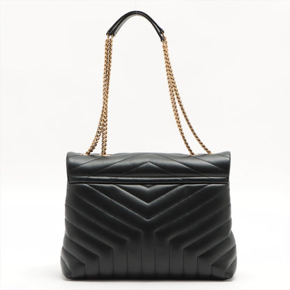 Second hand Yves Saint Laurent Loulou Medium Chain in Black Quilted "Y" Leather - Tabita Bags