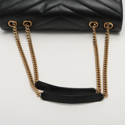 Second hand Yves Saint Laurent Loulou Medium Chain in Black Quilted "Y" Leather - Tabita Bags