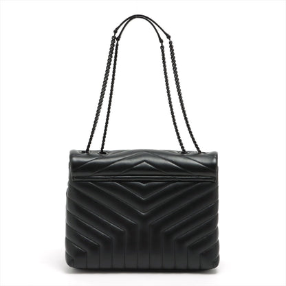 Second hand Yves Saint Laurent Loulou Medium Quilted "Y" Leather Black Bag - Tabita Bags