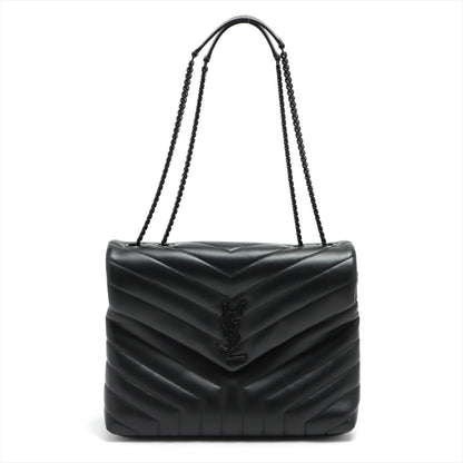 Second hand Yves Saint Laurent Loulou Medium Quilted "Y" Leather Black Bag - Tabita Bags