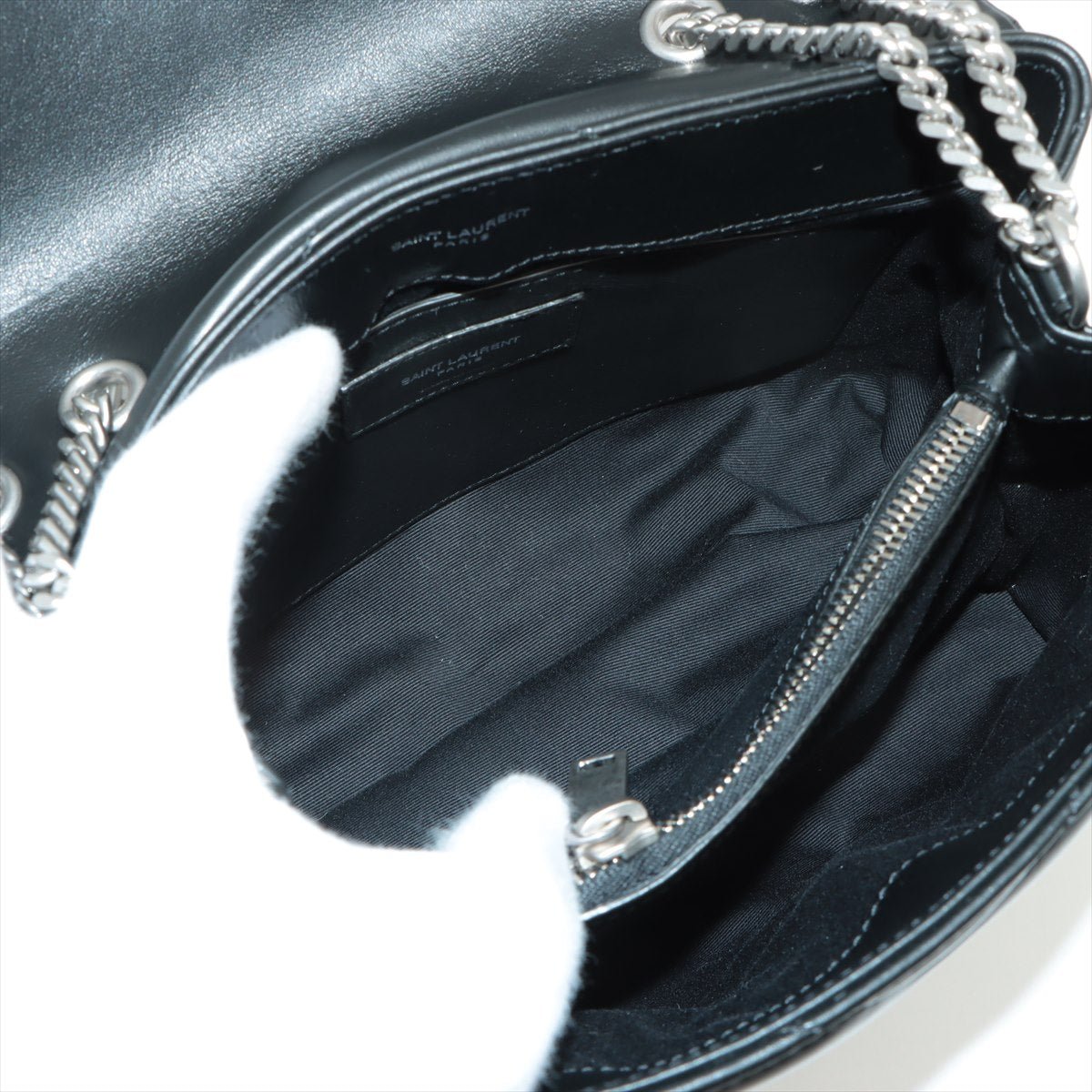 Second hand Yves Saint Laurent Loulou Small Chain Black Leather - Tabita Bags