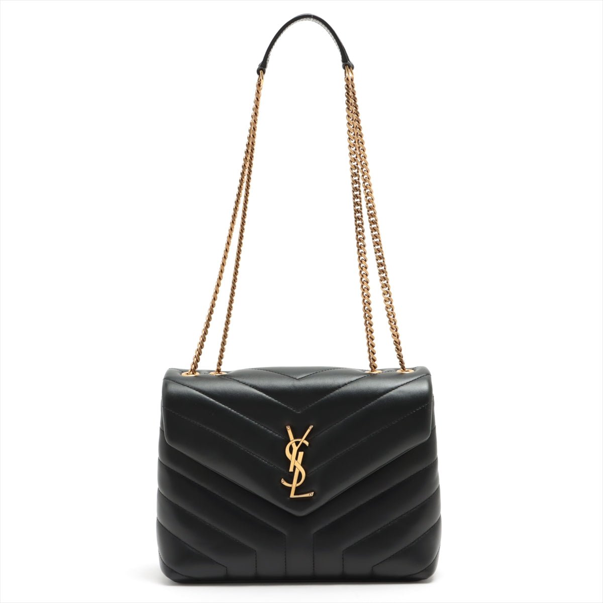 Second hand Yves Saint Laurent Loulou Small Chain Black Leather - Tabita Bags