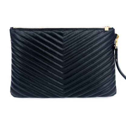 Second hand Yves Saint Laurent New Jolie Black Leather Clutch - Tabita Bags