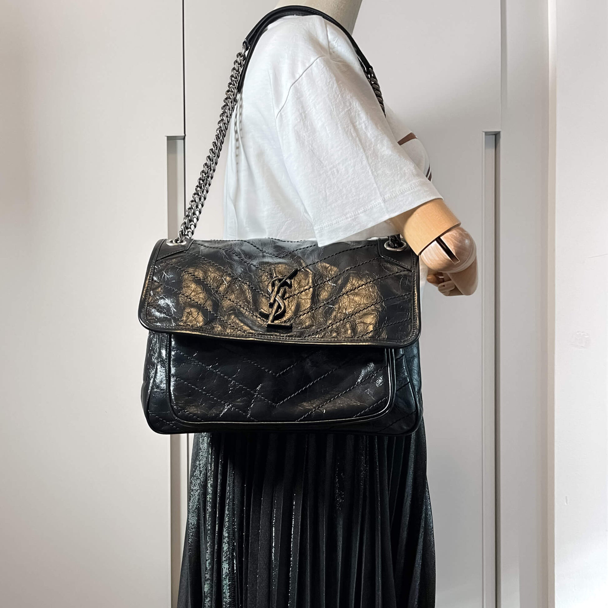 Ysl Baby Yves Saint Laurent Niki Chain Bag Ysl Niki Large Shoulder