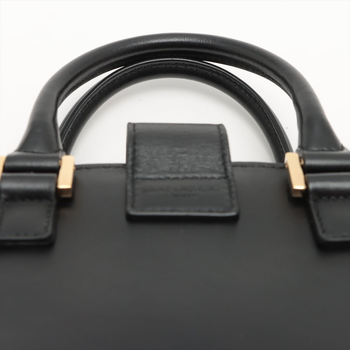 Second hand Yves Saint Laurent Paris Baby Cabas 2-Way Leather Black Bag - Tabita Bags