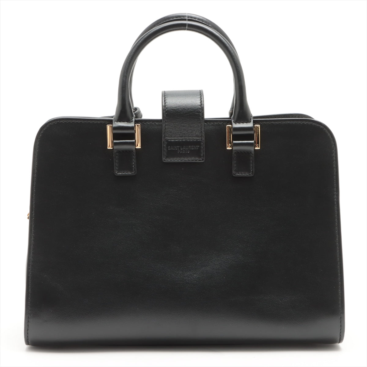 Second hand Yves Saint Laurent Paris Baby Cabas 2-Way Leather Black Bag - Tabita Bags