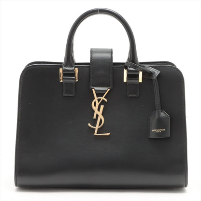 Second hand Yves Saint Laurent Paris Baby Cabas 2-Way Leather Black Bag - Tabita Bags