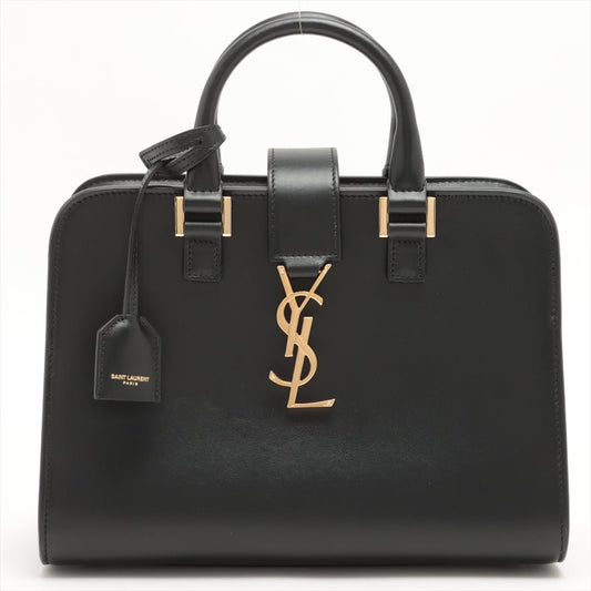 Second hand Yves Saint Laurent Paris Baby Cabas Leather 2-way Black - Tabita Bags