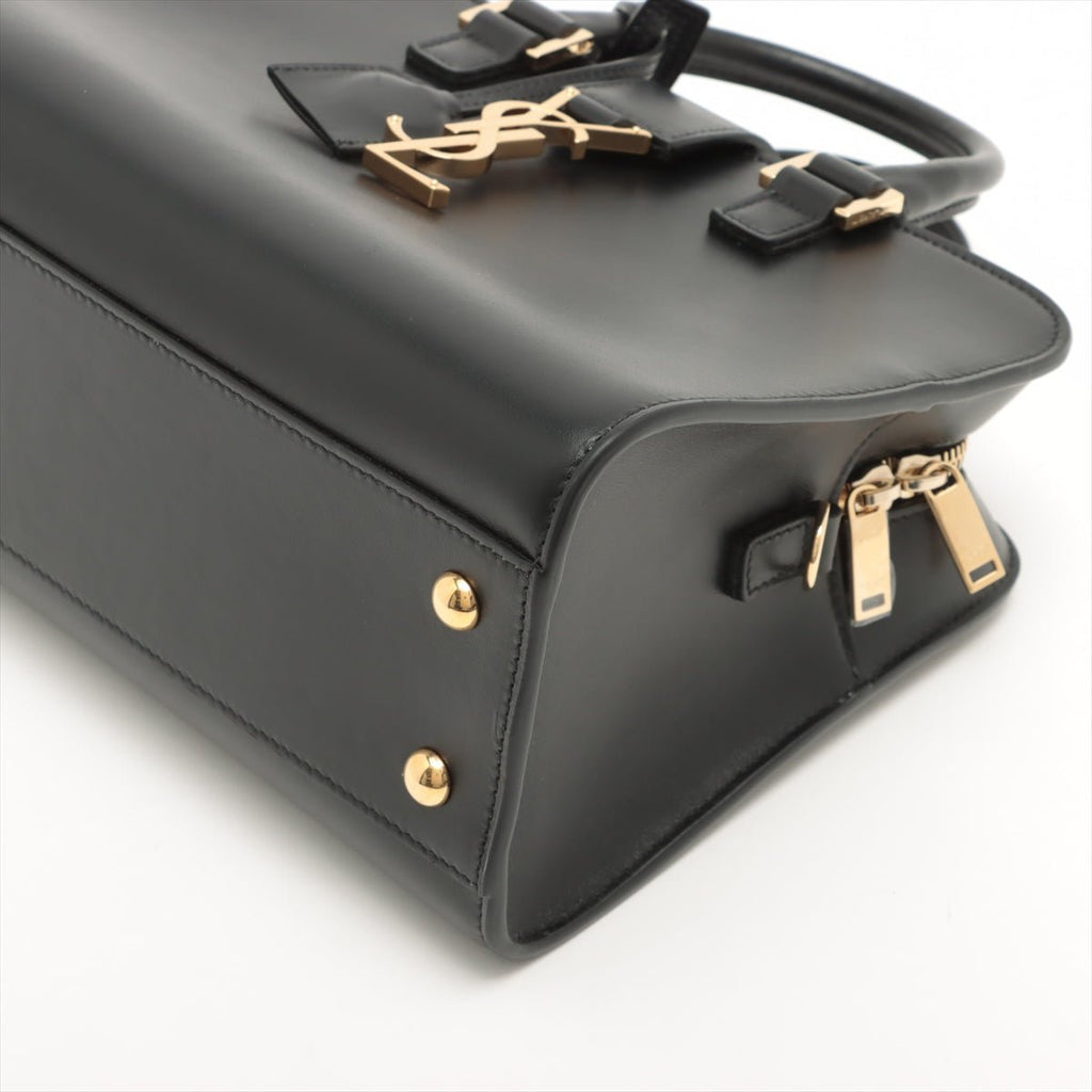 Second hand Yves Saint Laurent Paris Baby Cabas Leather 2-way Black - Tabita Bags
