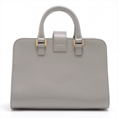 Second hand Yves Saint Laurent Paris Baby Cabas Leather 2-way Grey - Tabita Bags