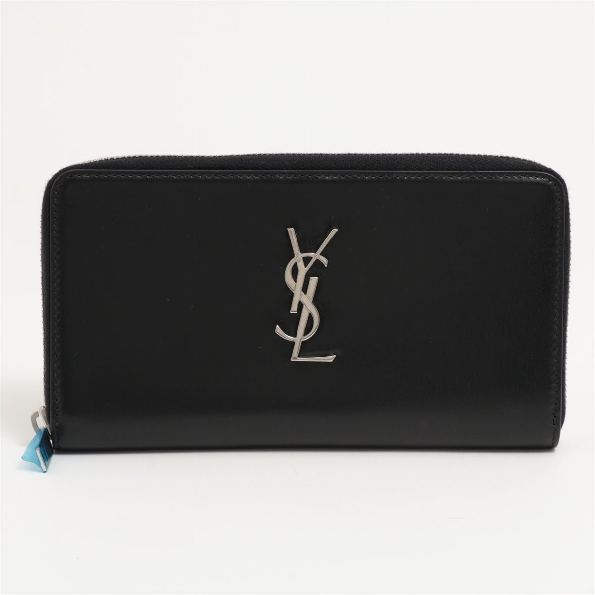 Second hand Yves Saint Laurent Paris Round Zip Wallet Black Leather - Tabita Bags