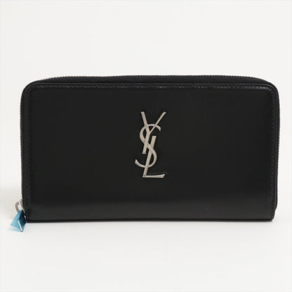 Second hand Yves Saint Laurent Paris Round Zip Wallet Black Leather - Tabita Bags