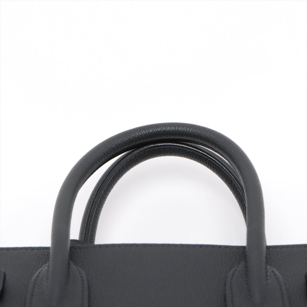 Second hand Yves Saint Laurent Sac de Jour Baby Leather Black 2-Way Tote - Tabita Bags
