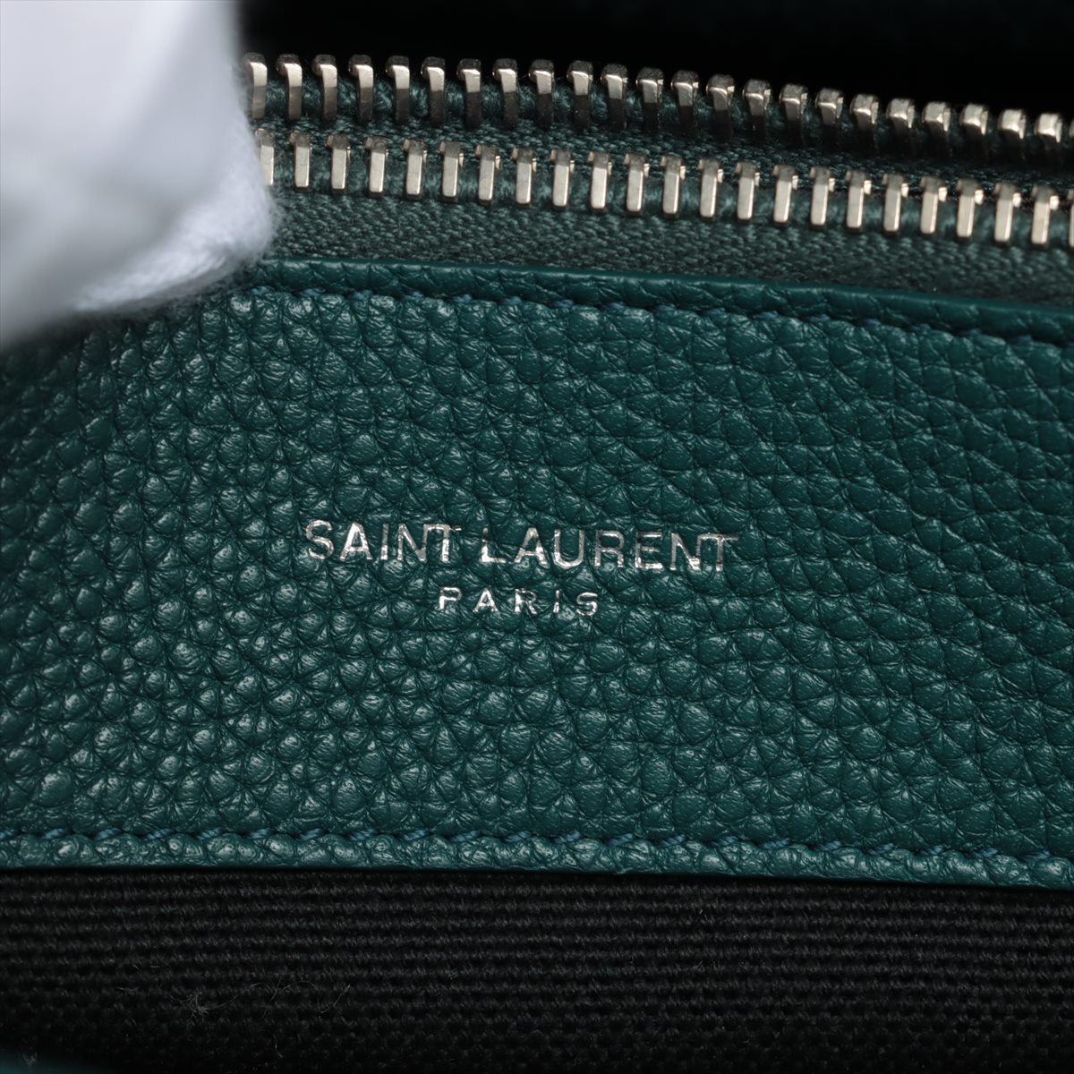 Second hand Yves Saint Laurent Sac de Jour Baby Leather Dark Green 2-Way Tote - Tabita Bags