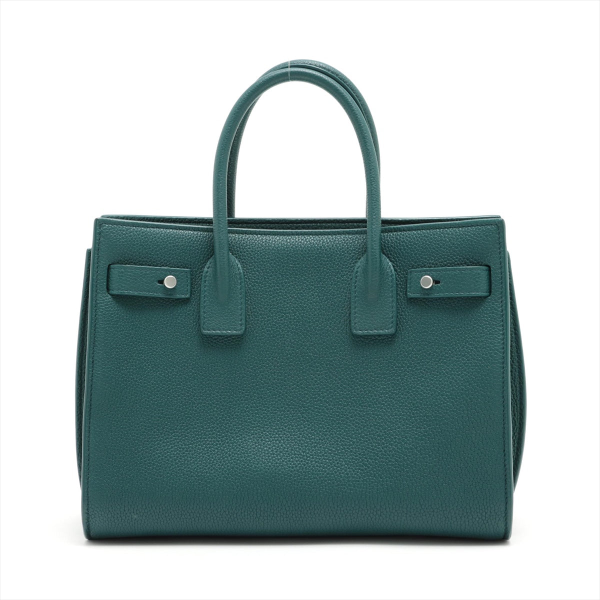 Second hand Yves Saint Laurent Sac de Jour Baby Leather Dark Green 2-Way Tote - Tabita Bags