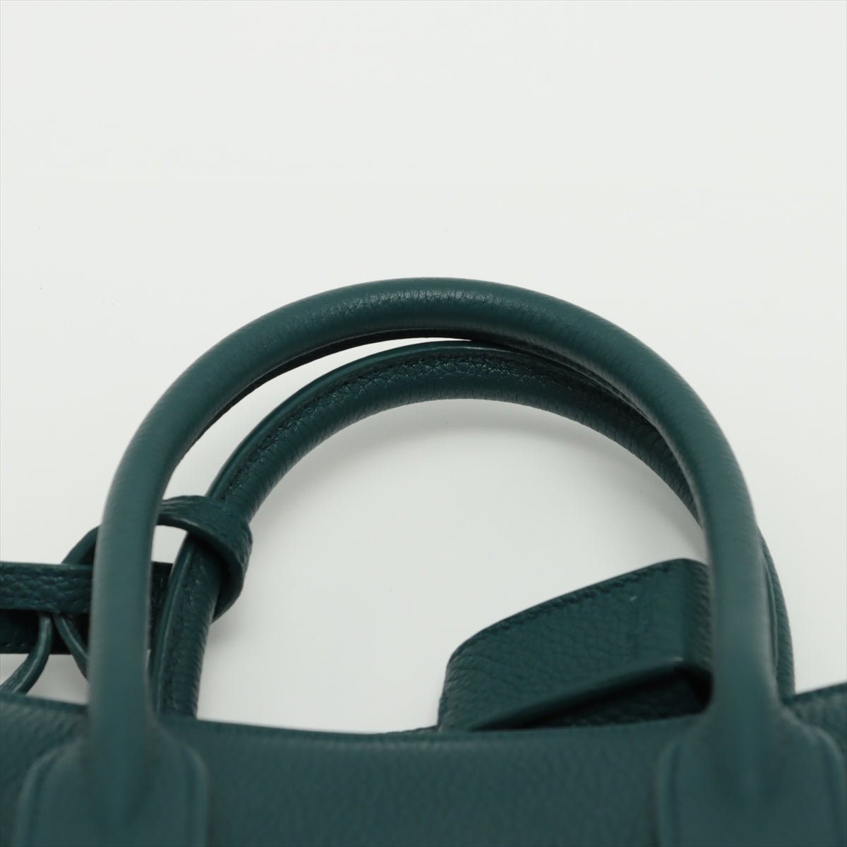 Second hand Yves Saint Laurent Sac de Jour Baby Leather Dark Green 2-Way Tote - Tabita Bags