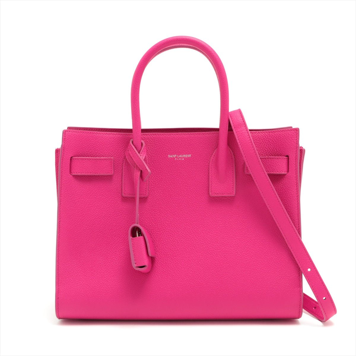 Second hand Yves Saint Laurent Sac de Jour Baby Leather Pink 2-Way Tote - Tabita Bags