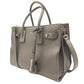 Second hand Yves Saint Laurent Sac de Jour Tote Baby in Grey Leather - Tabita Bags