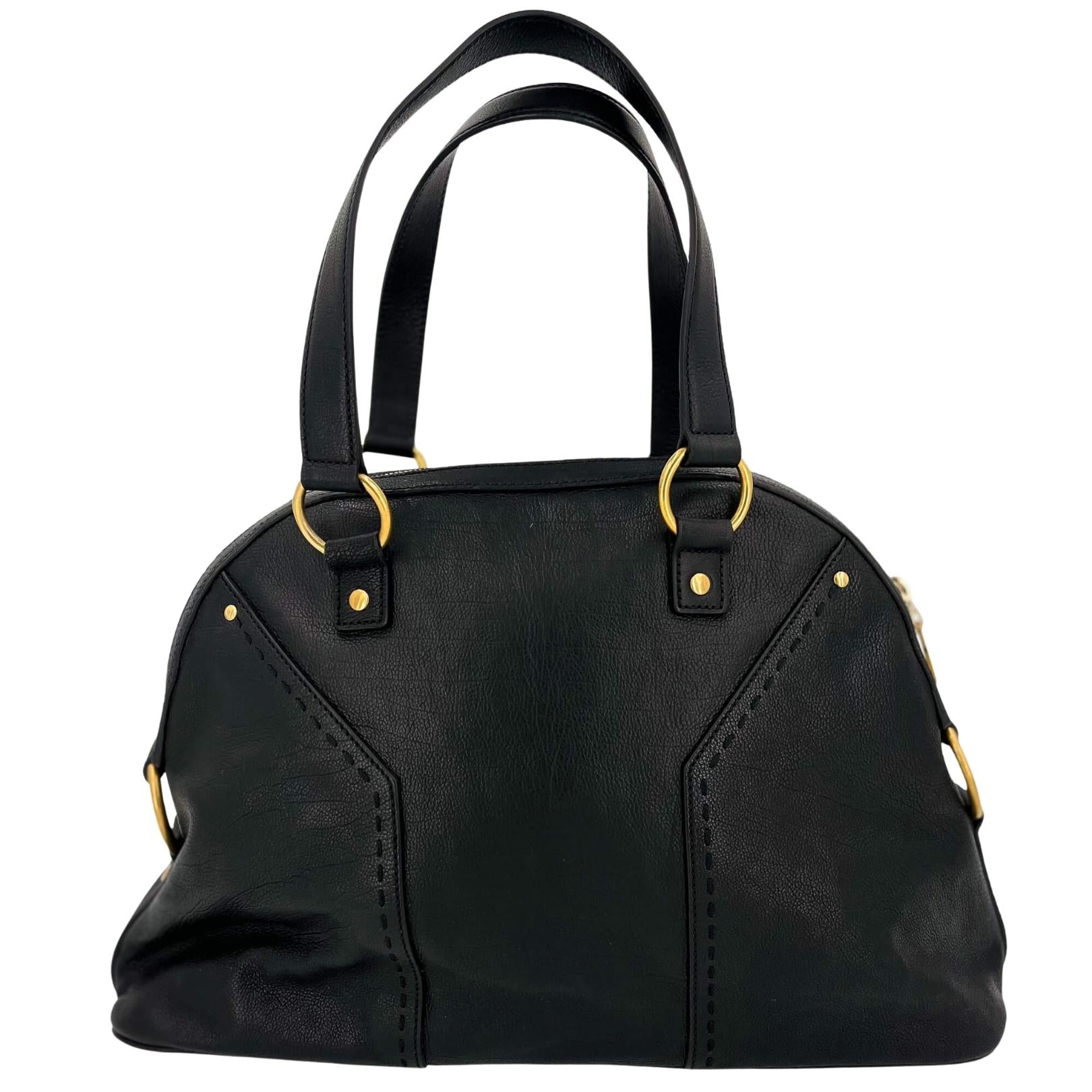 Second hand Yves Saint Laurent Yves Saint Laurent Muse in black leather - Tabita Bags